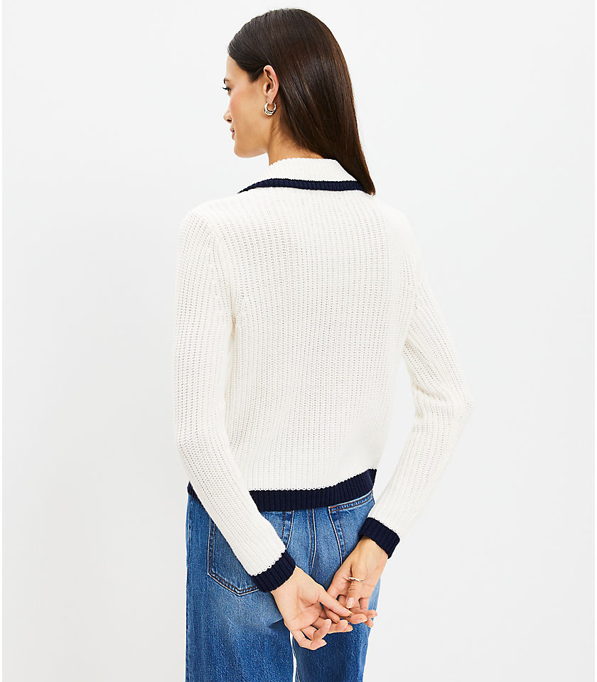 Petite Tipped Ribbed Sweater Jacket