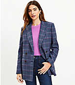 Petite Houndstooth Structured Double Breasted Blazer carousel Product Image 1