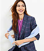 Petite Houndstooth Structured Double Breasted Blazer carousel Product Image 2
