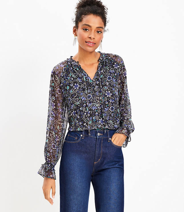 Loft floral blouse on sale