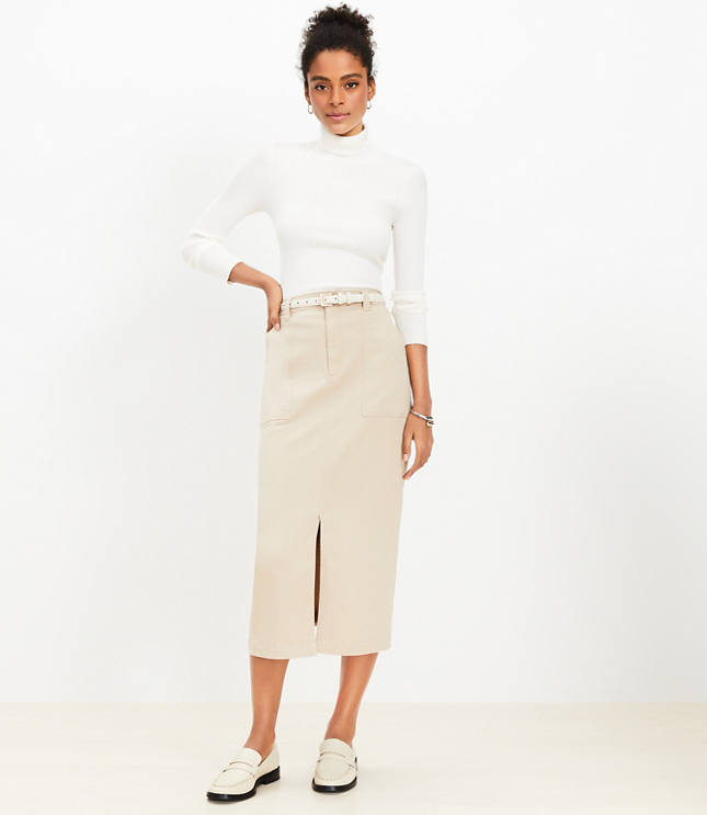 Utility skirt clearance midi