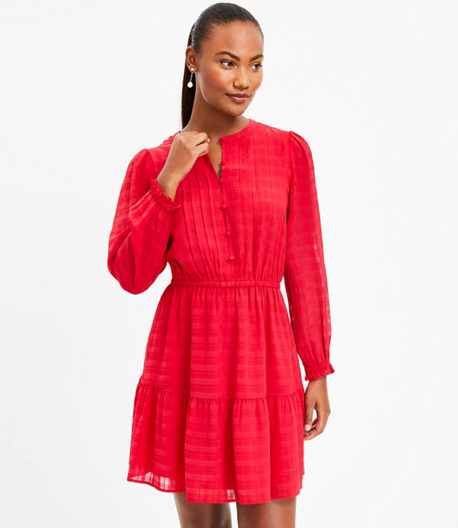 Red cheap smock dress