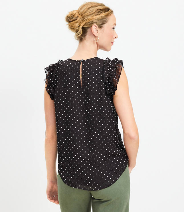 Clip Ruffle Sleeve Top