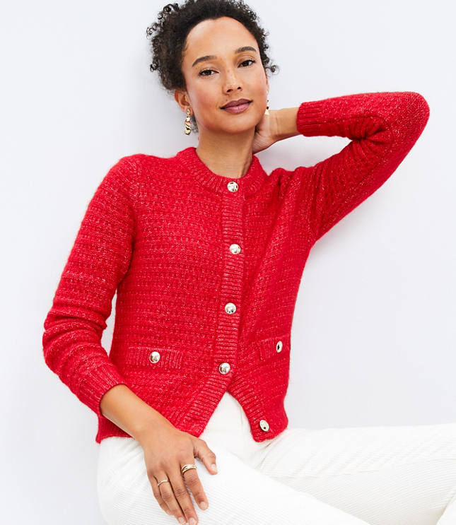 Loft Textured Sweater Jacket