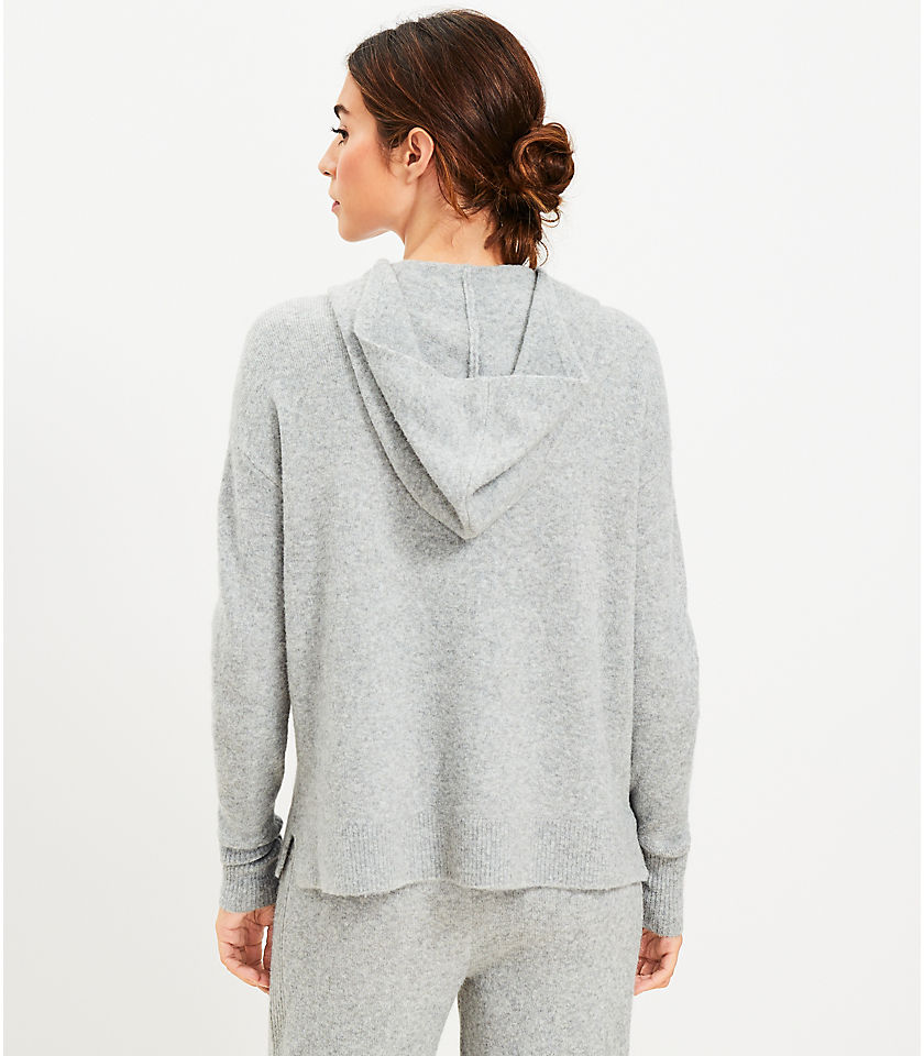 Lou & Grey Split Neck Hoodie Sweater