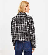 Petite Shimmer Tweed Cropped Shirt Jacket carousel Product Image 3