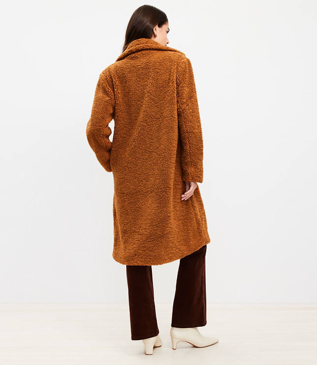 Petite Shearling Modern Coat