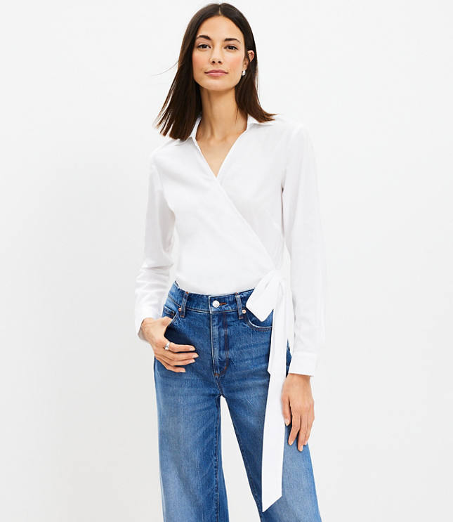 Loft wrap shirt on sale