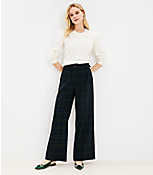 Belted Wide Leg Pants in Plaid Brushed Flannel carousel Product Image 2