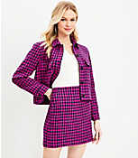 Textured Houndstooth Pocket Skirt carousel Product Image 1