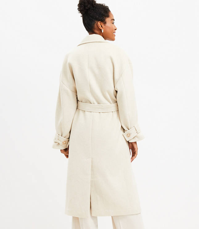 Petite Tie Waist Trench Coat