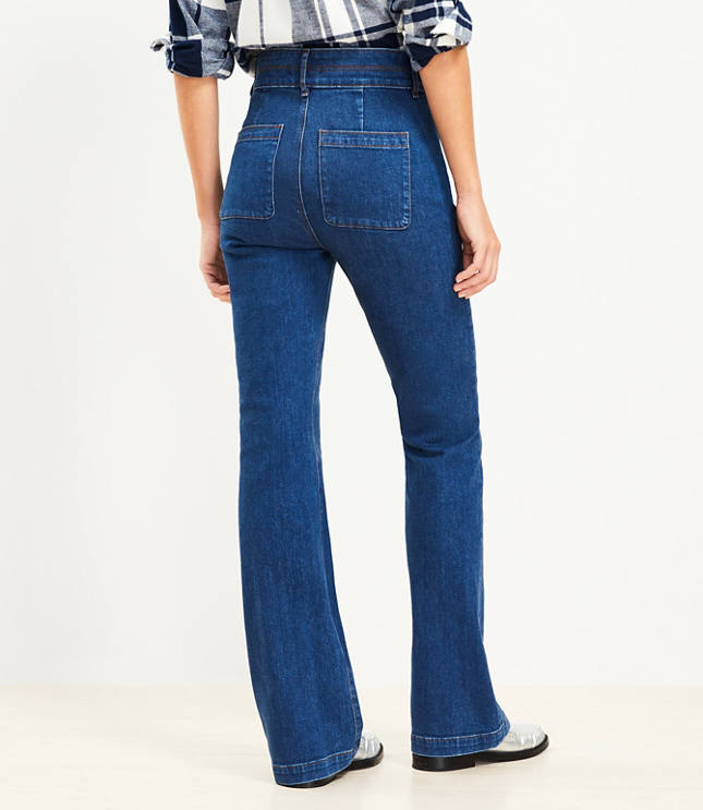 J.Crew: Skinny Flare Jean In Rinse Wash For Women