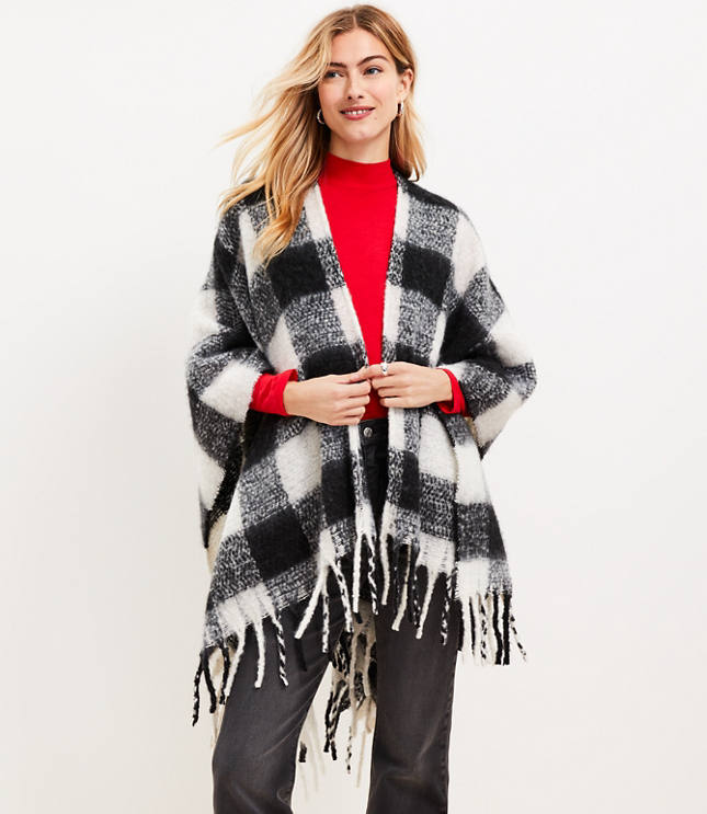 Plaid Wrap - Elegant Grey