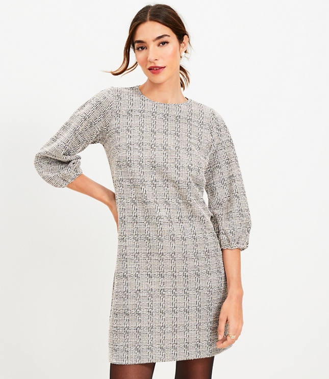 Petite Tweed Shift Dress