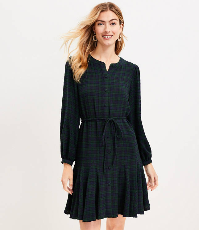 Striped Wrap Shirtdress