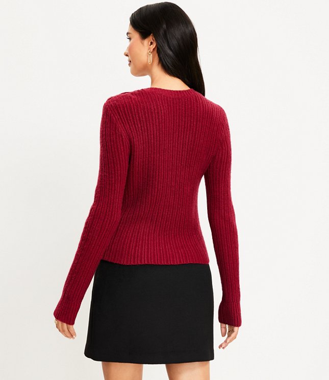 Cropped Cable Sweater