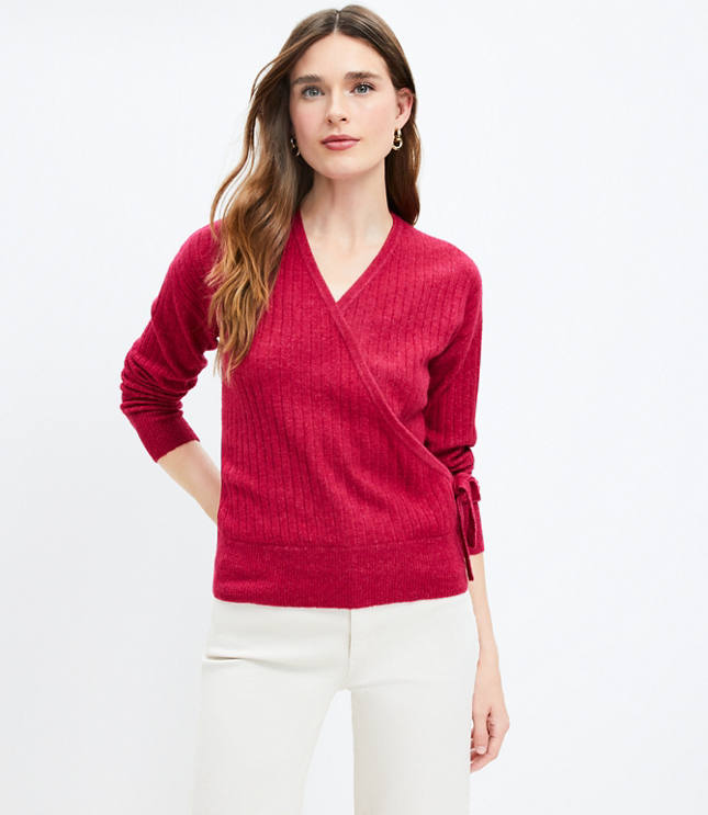 Scalloped Split Neck Halter Sweater