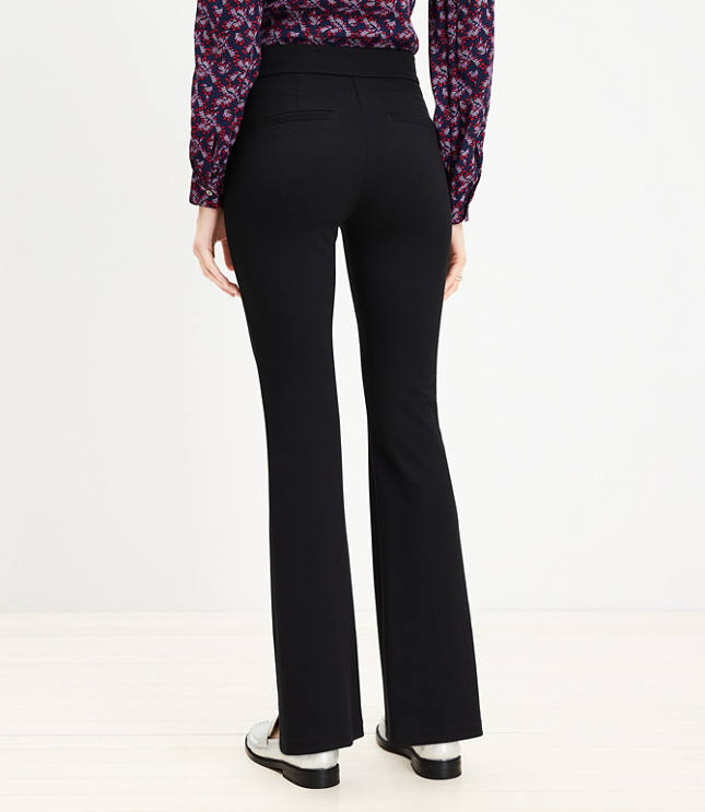 Split Hem Flare Pants in Twill