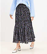 Shimmer Floral Godet Maxi Skirt carousel Product Image 2