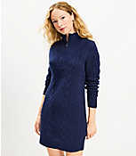 Cable Half Zip Sweater Dress carousel Product Image 1