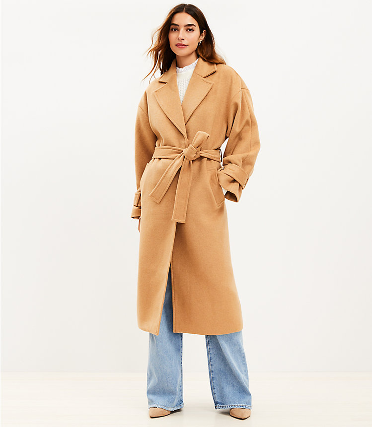 Petite Modern Tie Waist Trench Coat image number null