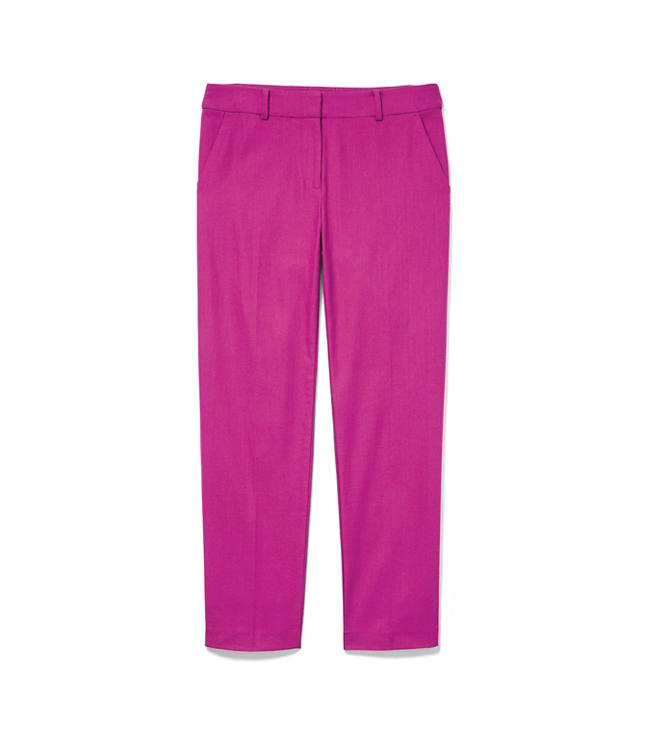 Comfort fit cotton pants - bright purple
