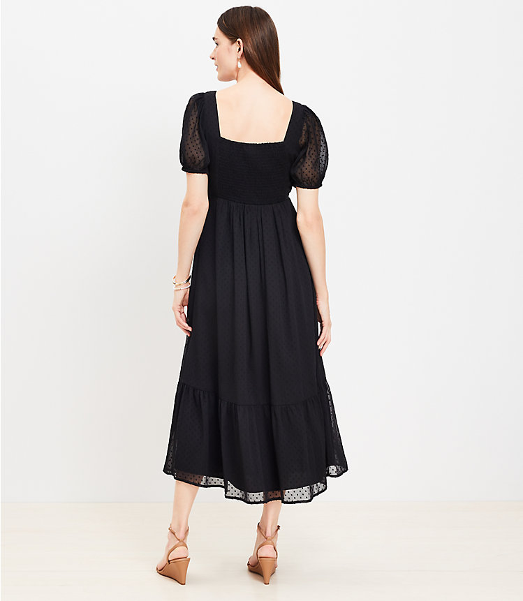 Clip Knotted Balloon Sleeve Midi Dress image number 2