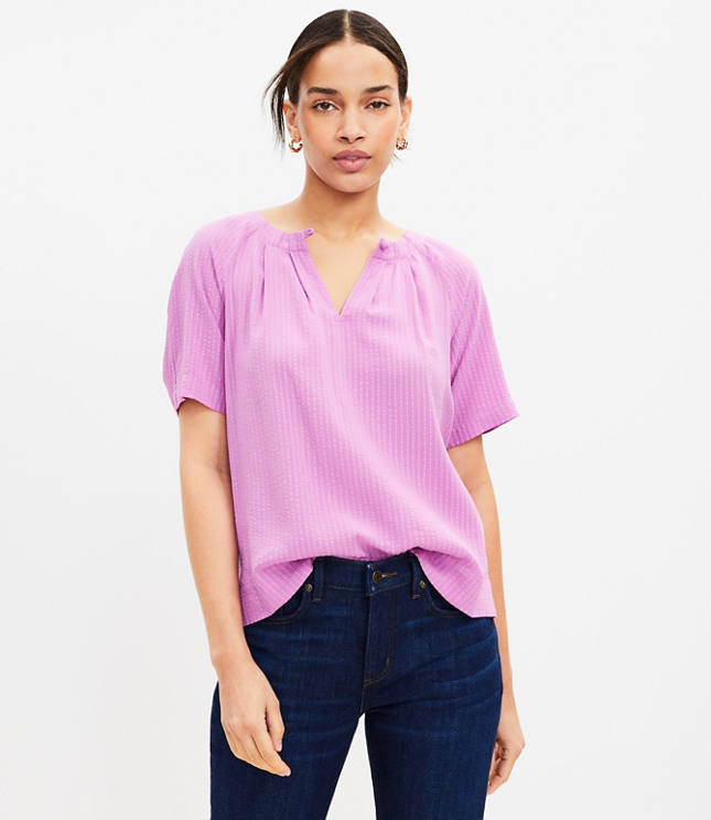 ANN TAYLOR LOFT TOP the cutest pink gauzy top from - Depop