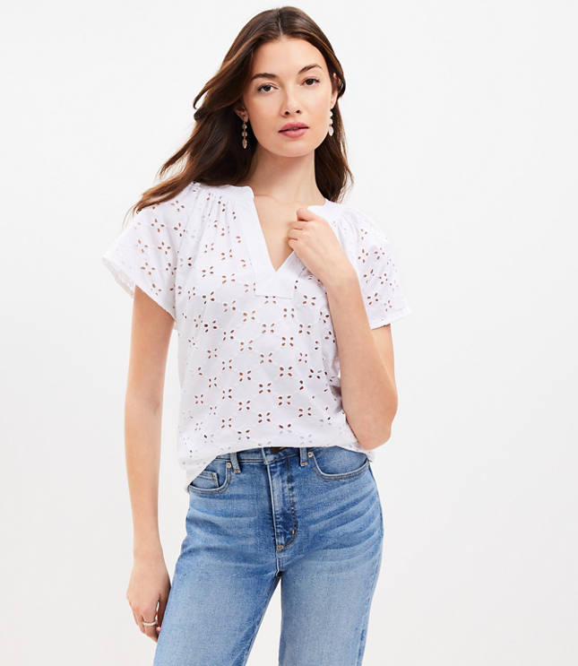 Eyelet Top Womens