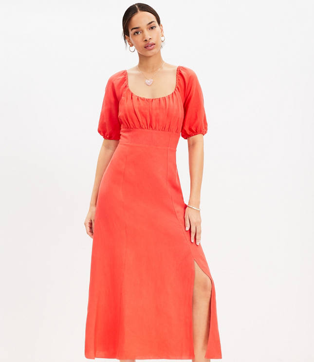 Smocked Waist Maxi Pocket Dress