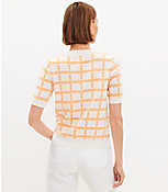 Floral Embroidered Gingham Sweater Tee carousel Product Image 3