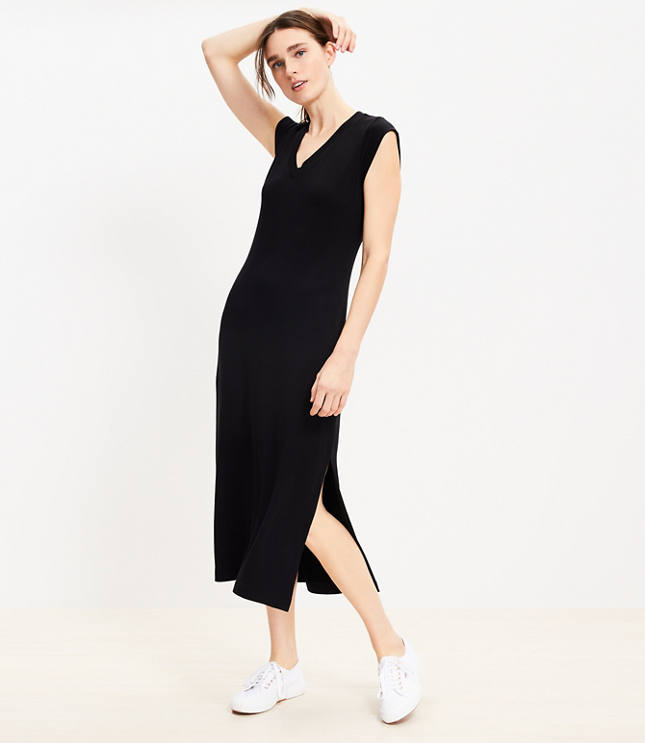 LOFT Womens Dresses, Lou & Grey Signature Softblend Lite Double V Jumpsuit  Forever Navy