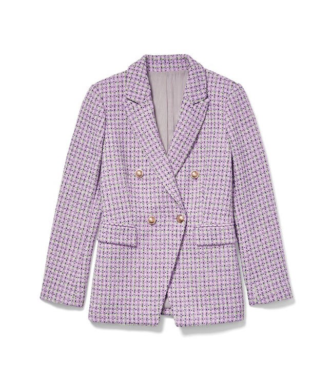 Tweed Double Breasted Blazer