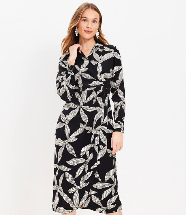 LOFT Plus + Plus-Size Velvet Wrap Dress