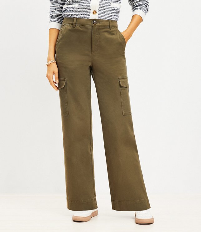Structured Cargo Pants in Twill