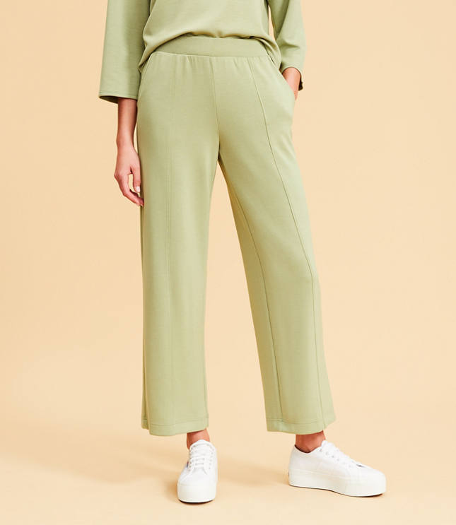 Lou & Grey Sandwashed Straight Crop Drawstring Pants