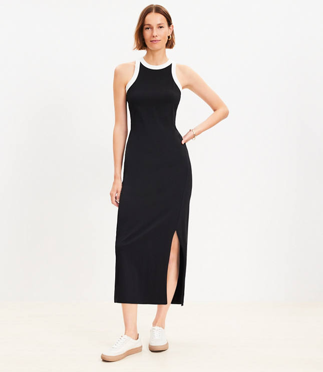 Perfect Ribbed Scoop Neck Tank Midi Dress