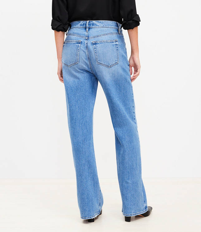 Women's High Rise Ankle Grazer Jeans in Mid Indigo