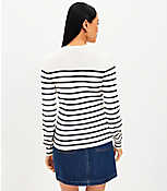 Stripe Draped Sleeve Sweater carousel Product Image 3