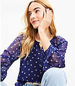 Bloom Bubble Sleeve Henley Top carousel Product Image 2