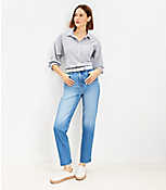 Tall High Rise Straight Jeans in Vintage Mid Indigo Wash carousel Product Image 2
