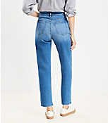 Tall High Rise Straight Jeans in Vintage Mid Indigo Wash carousel Product Image 3