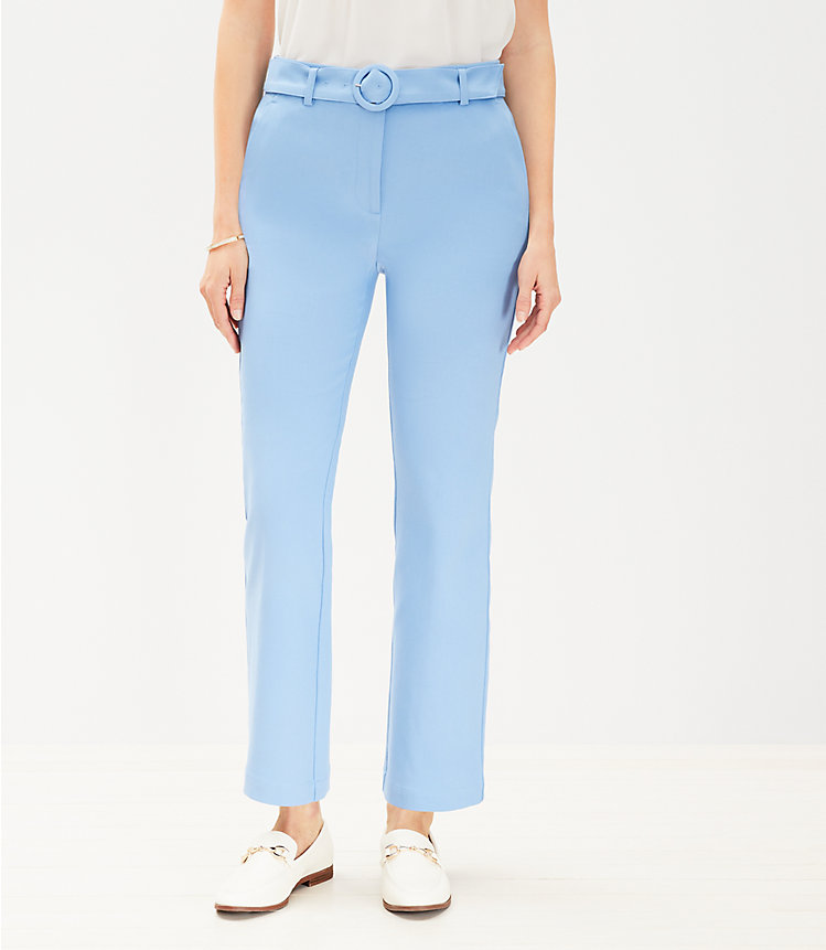 Curvy Belted Sutton Kick Crop Pants image number null