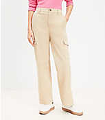 Petite Structured Cargo Pants in Twill carousel Product Image 1