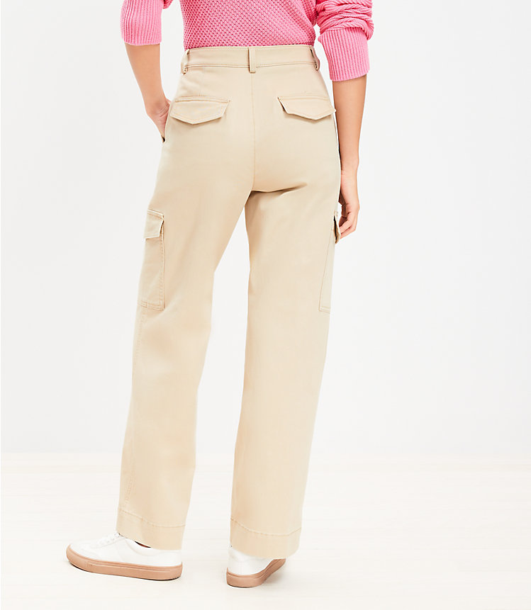 Petite Structured Cargo Pants in Twill image number 2