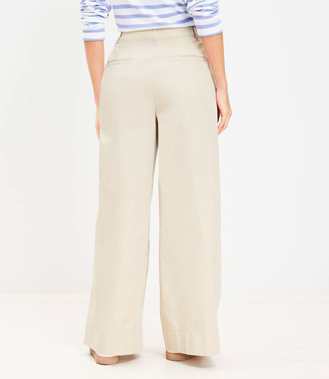 Curvy Poplin Wide Leg Pants