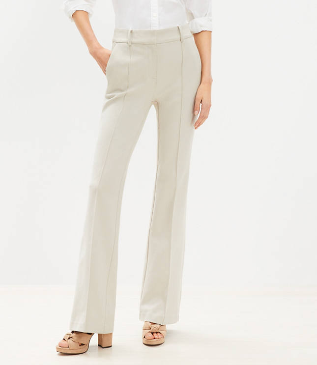 Loft Petite Lou & Grey Side Slit V-Waist Sporty Ponte Flare Pants