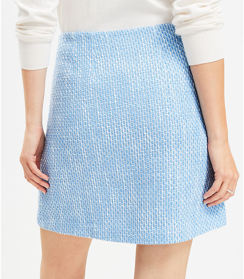 Petite Tweed Shift Skirt