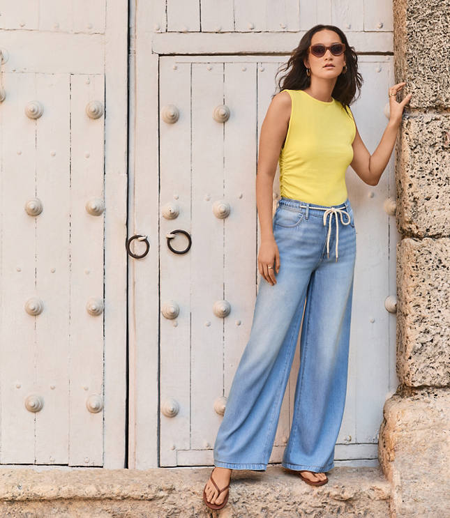 Bella Wide Pull Up Jeans 2533
