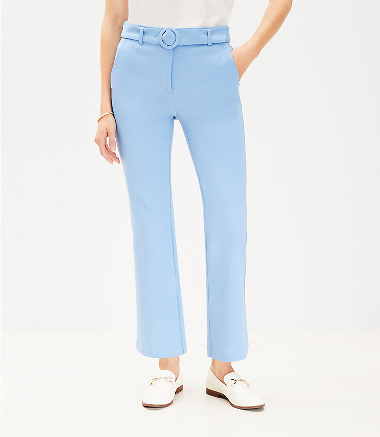 Petite Belted Sutton Kick Crop Pants image number null